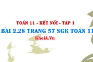Bài 2.28 trang 56 SGK Toán 11 tập 1 Kết nối tri thức
